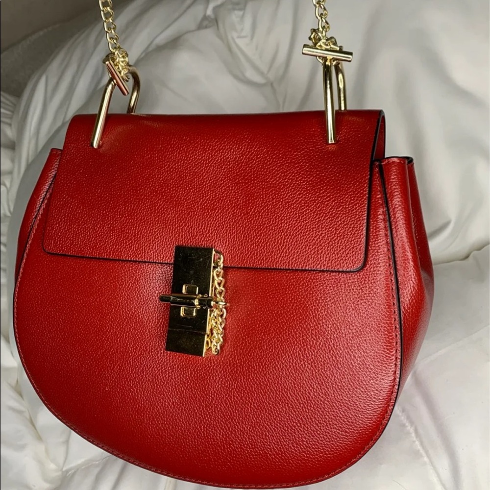 Red crossbody bag